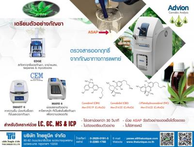 วิเคราะห์สารออกฤทธิ์ THC และ Canabinoids